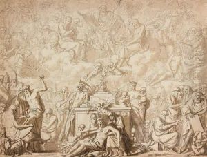 Sujet Religieux Allegorique by Louis-Felix De Larue