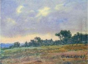 Paysage Au Ciel Rose by Gustave De Launay