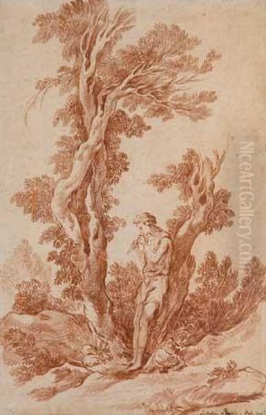 Landscape With A Shepherd Playing A Flute - view 1