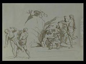 Mythologische Szene Mit Gestalten by Etienne de Lavallee-Poussin