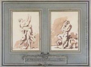 Bacchantes Et Satyres by Etienne de Lavallee-Poussin