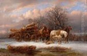 Timber Wagon In Winter