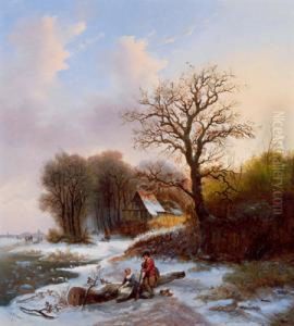 Paesaggio Invernale Con Figure Accessorie