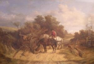 Figure In Red Vest On Horseback by Alexis de Leeuw