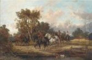 Horsemen By A Stream Horsemen By A Stream