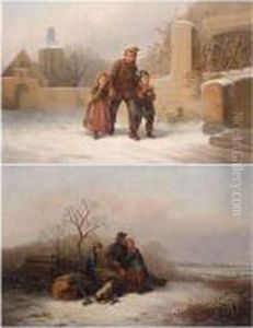 The Woodcutter's Family; On The Way To School by Alexis de Leeuw