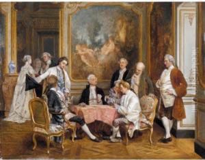 Partida De Cartas (a Card Party) by Ignacio Leon y Escosura