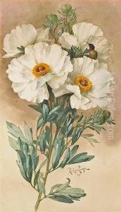 Matilija Poppies by Paul De Longpre