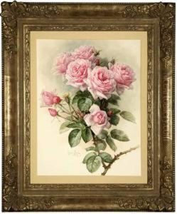 Roses And Bumblebees by Paul De Longpre