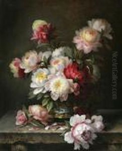 Peonys In A Vase