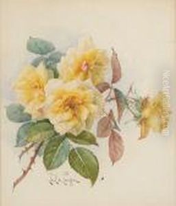 Cut Yellow Roses by Paul De Longpre
