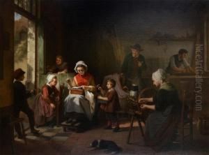 In The Cabinetmaker's Studio by Basile De Loose