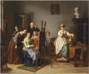 The Portrait Of The Milk-maid by Basile De Loose