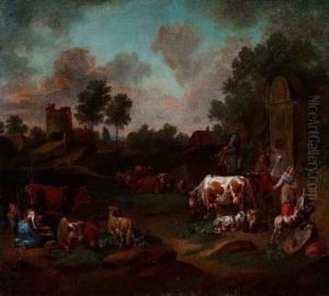 Campagna Romana Con Armenti E Contadini by Loutherbourg, Philippe de