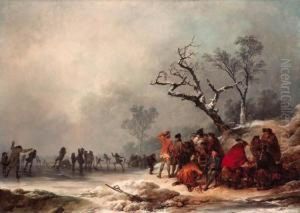 A Winter Morning With Skating In Hyde Park by Loutherbourg, Philippe de