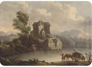 Crossing The River by Philip Jacques de Loutherbourg