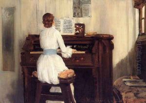 Mrs. Meigs at the Piano Organ