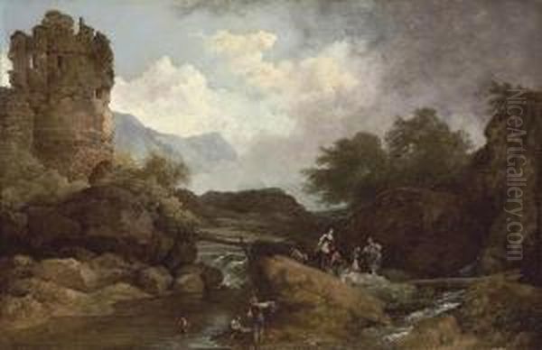 A Wooded River Landscape - view 1
