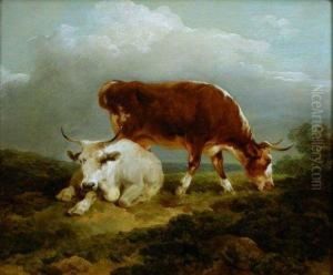 Deux Vaches Dans Un Paysage Deux Vaches Dans Un Paysage