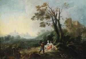 La Halte Pendant La Chasse by Loutherbourg, Philippe de