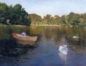 On the Lake, Central Park by William Merritt Chase
