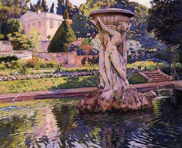 Garden with Villa and Fountain 1924 - view 1