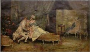 Courtship by Raimundo de Madrazo y Garreta