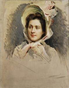 Retrato De Dama by Raimundo de Madrazo y Garreta