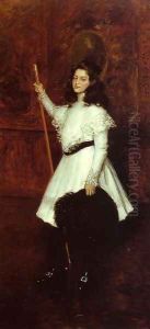 Girl in White (aka Portrait of Irene Dimock) 1898-1901 by William Merritt Chase