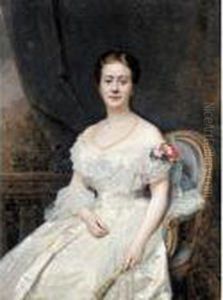 Retrato De La Condesa Musella (portrait Of The Countess Musella) by Raimundo de Madrazo y Garreta