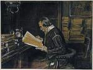 Caballero Escribiendo by Ricardo de Madrazo y Garreta