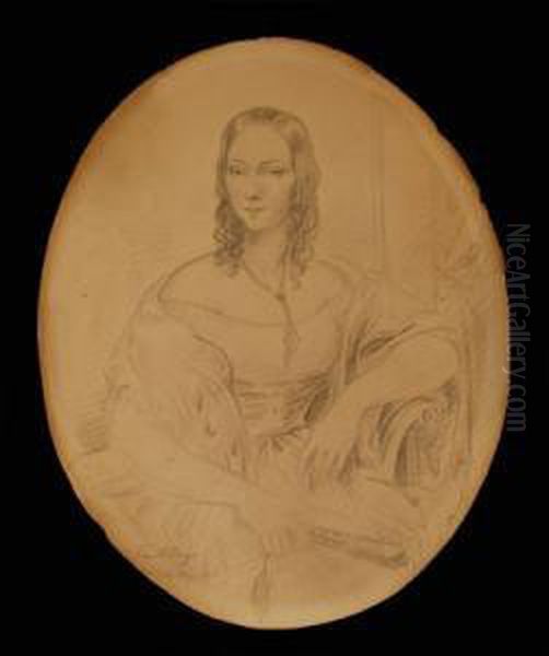 Retrato De Dama De Tres Cuartos, Sentada - view 1