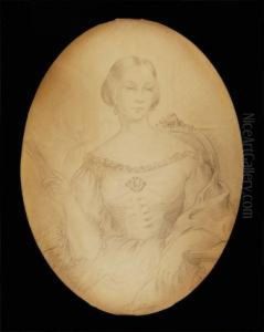 Retrato De Dama De Tres Cuartos