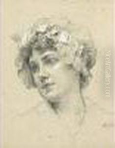 Portrait De Jeune Fille by Federigo De Madrazo Y Kuntz