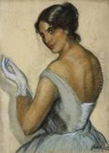 Mujer Colocandose Los Guantes