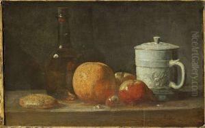 Still Life with Fruit and Wine Bottle