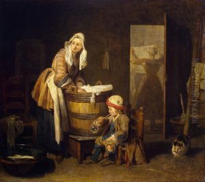The Laundry Woman 2 by Jean-Baptiste-Simeon Chardin