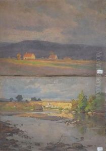 Basses Eaux En Morvan - Etude D'arbre by Etienne De Martenne