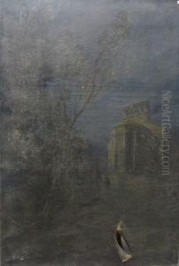 Eglise Romane Au Crepuscule