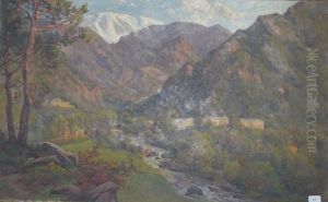 Vue De Montagne by Etienne De Martenne