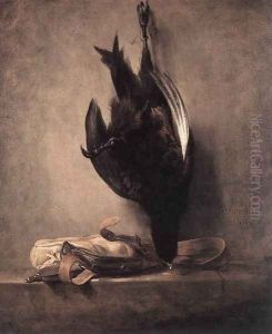 Still-Life with Dead Pheasant and Hunting Bag 1760