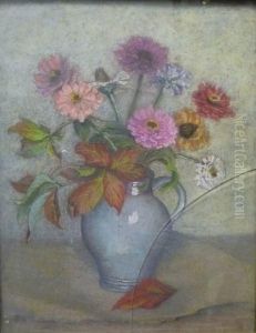 Vase De Zinias