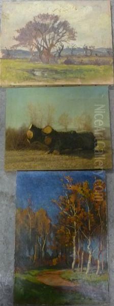 Trois Huiles Sur Toile - view 1