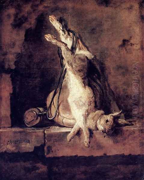 Rabbit With Game Bag And Powder Flask - view 1