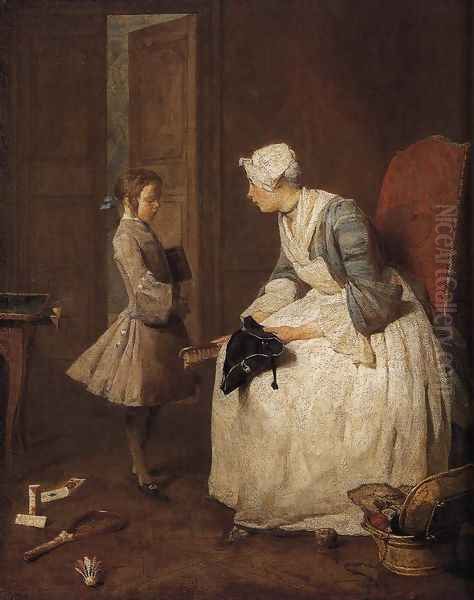 La Gouvernante (The Governess) 1739 by Jean-Baptiste-Simeon Chardin