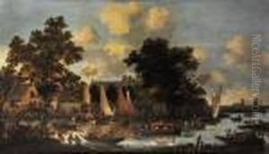 Vue Sur L'isle Zwaenseiland Pres De Rotterdam
