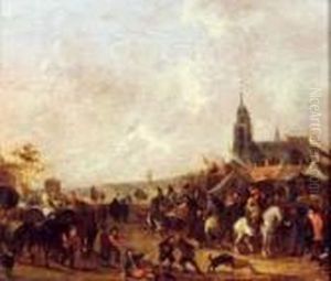 Le Marche De Chevaux by Hendrick De Meijer