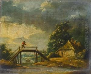 Figure On A Bridge