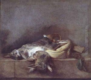 Still Life with Rabbits, a Gamebag and a Powder Horn, c.1755