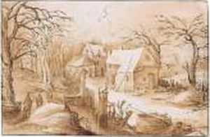 Winter Landscape by Frans de Momper